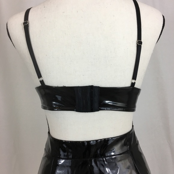 Black Vinyl Skirt Set - Picture 6 of 6
